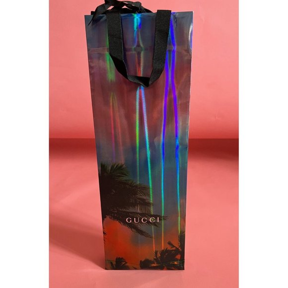 Gucci Limited Edition 2019 Paper Reusable Shopping Bag Rope  18" x 6.5 " x 1.5" - Picture 1 of 9